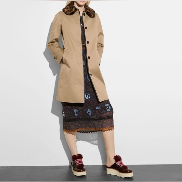 Coach Jackets & Blazers - NWOT Coach Leather Trim Coat Size 00/ XS Jacket